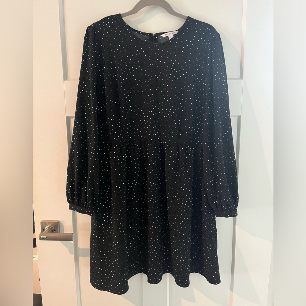 Black & white polka dot dress
